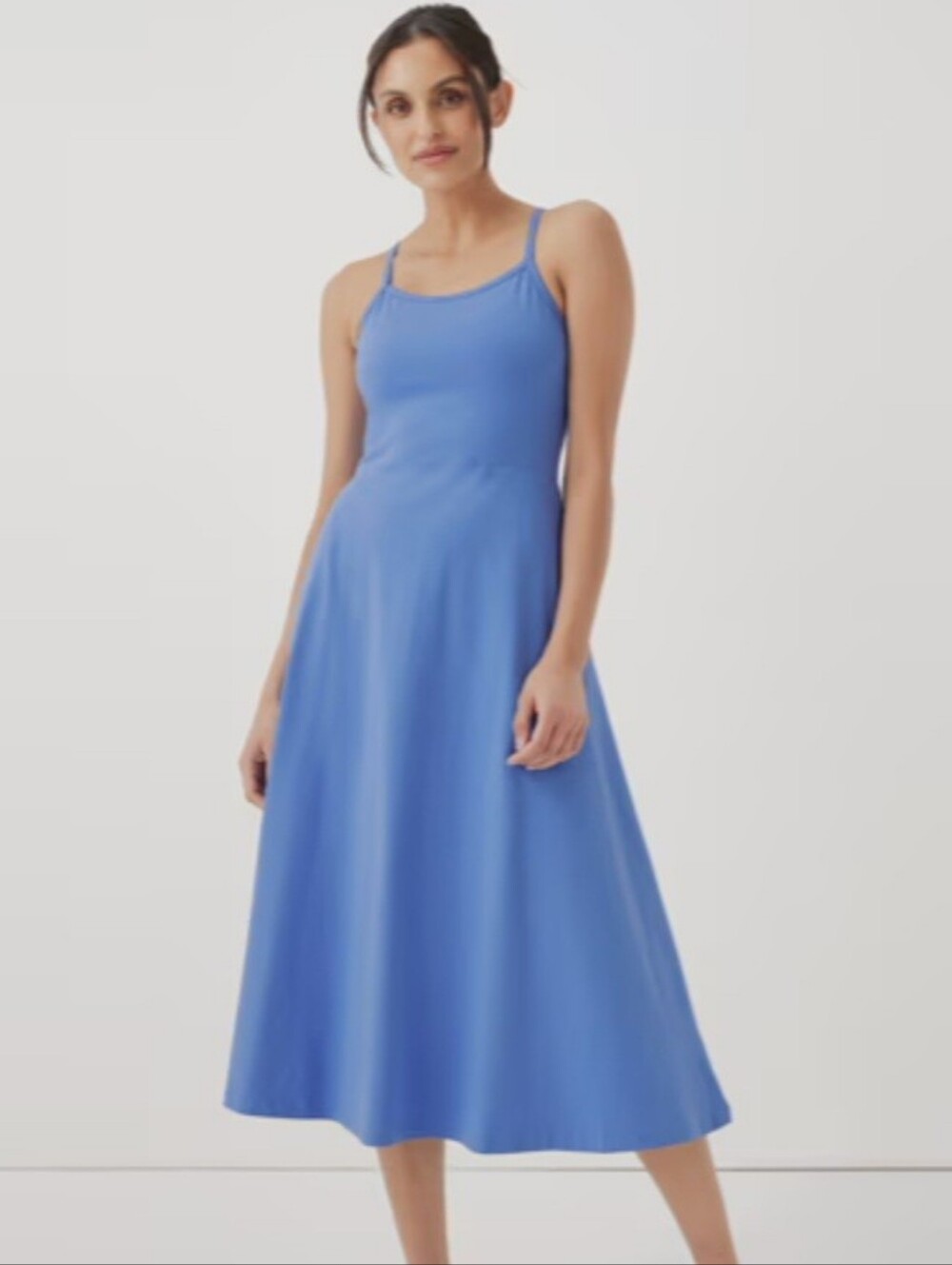Pact Royal Blue Spaghetti-Strap Maxi Dress